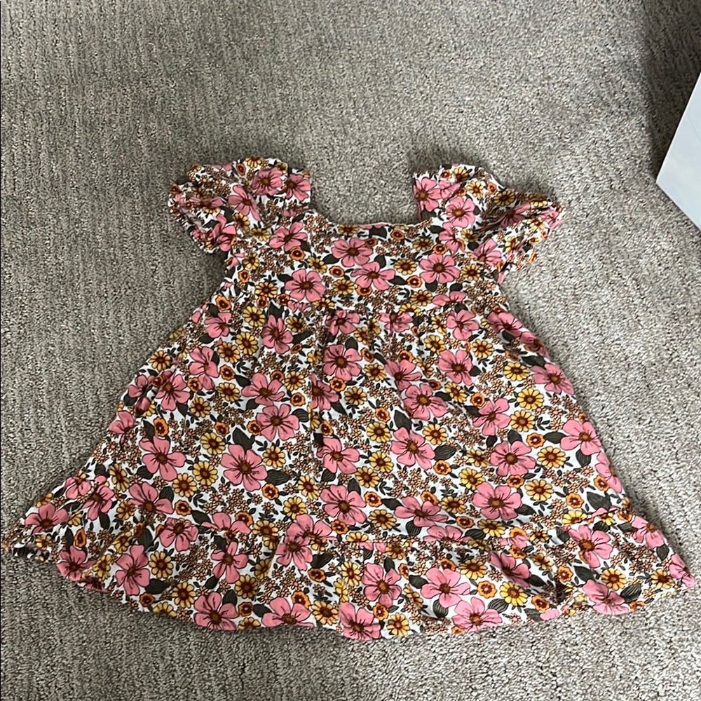 Cat & Jack Pink and Brown Casual Dress